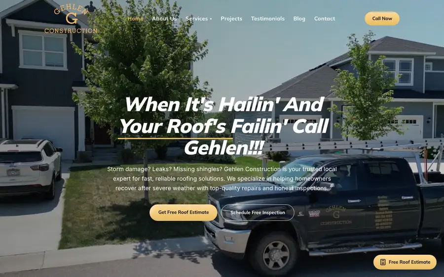 Gehlen Construction website